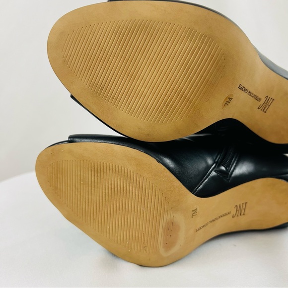 Aminah Abdul Jillil for INC Leia Black Open Toe Heart Booties Women’s Sz 7.5 - Picture 3 of 12
